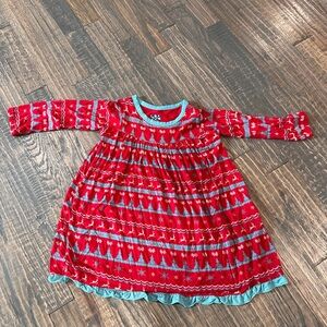 Kickee Pants Red and Blue Kids Casual Dress